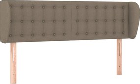 vidaXL Tăblie de pat cu aripioare gri taupe 147x23x78/88 cm textil