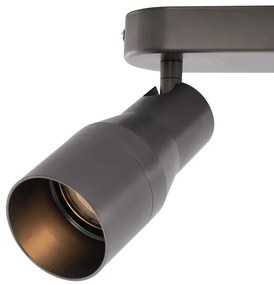 Spot plafon rotund cu două lumini, culoare metal gri-închis, GU10, 50 mm - Stanley