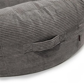 Fotoliu bean bag verde cu tapițerie din catifea reiată Roll 135 – SLOWDOWN