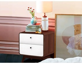 Noptieră albă/în culoare naturală Cassie - Støraa