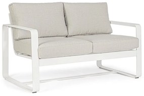 Canapea de grădină albă din aluminiu Merrigan – Bizzotto
