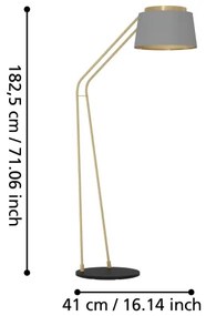 Lampadar Eglo 390174 ALMERIMAR 1xE27/40W/230V gri/auriu