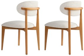 Set de scaune de sufragerie Lionte White and DarkOak, 2 buc.