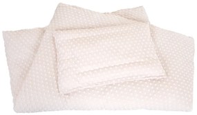 Lenjerie de pat pentru copii bej din amestec de bumbac pentru pătuț 100x135 cm Frosty Almond – Roba