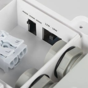 Plafonieră LED de exterior Kanlux 38776 BENO LED/12/18W/230V 3000/3500/4000K IP65 alb