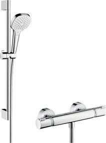 Baterie dus termostatata Hansgrohe Croma Select E crom cu set de dus