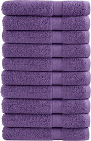 vidaXL Prosoape de saună premium SOLUND 10 buc. violet 80x200cm 600gsm