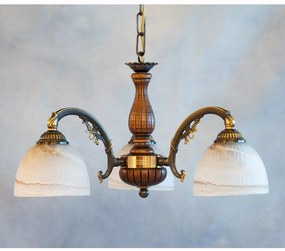 Lustra rustica suspendata cu 3 brate design italian 5920