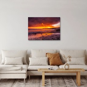 Tablou cu apus de soare la mare (70x50 cm)