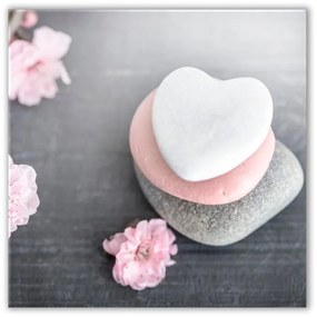 Tablou Styler Glasspik Spa &amp; Zen Heart Stone, 30 x 30 cm