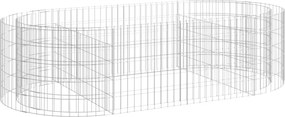 vidaXL Strat înălțat gabion, 200x100x50 cm, fier galvanizat