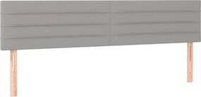 vidaXL Tăblii de pat, gri deschis, 200x5x78/88 cm, textil