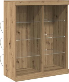 vidaXL Bufet LED Stejar Artizanal 41 x 37 x 100 cm Lemn compozit