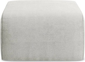 Taburet gri deschis cu tapițerie din chenille Lani – Makamii