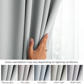 Draperie gri deschis termoizolantă/dimout (semi-opacă) 140x270 cm Kierra – Restilo