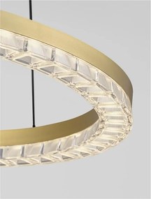 Lustra circulara aluminiu auriu GREAMY D-46cm