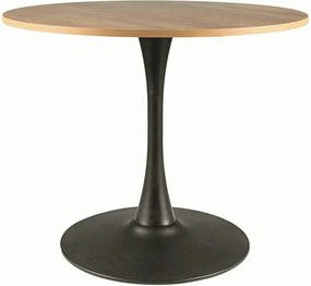 Masa AMADEO II, stejar/negru mat, 90x76 cm