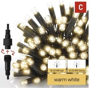 Ghirlandă LED pentru exterior 50xLED/3x0,4m IP44 alb cald