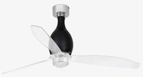 Lustra cu Ventilator si telecomanda MINI ETERFAN M negru/transparent