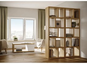 Bibliotecă în culoare naturală cu aspect de lemn de stejar 70x198 cm Berlin – TemaHome