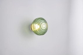 Aplică de perete verde LED din sticlă cu USB ø 15,5 cm Earl – Reality