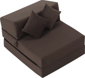 Saltea pliabilă/fotoliu extensibil, 2 in 1, maro Taupe, PELOS