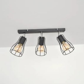 LED Spot TUBE II 3xE27/15W/230V negru