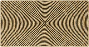 vidaXL Covor Natural și Negru 80 x 150 cm Iută