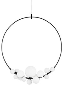Lustra circulara cu 14 de surse de lumina ROCIO negru