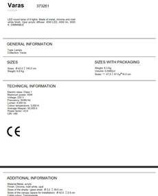 Lustra dimabila cu 9 pendule LED design modern Varas crom/alb SV-373261