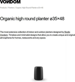 Ghiveci plante design decorativ exterior/interior Organic high round 35×48cm