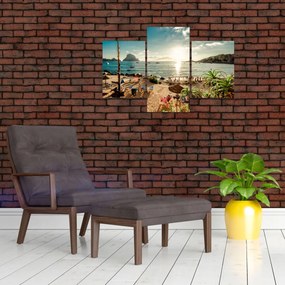 Tablou - Plajă cu oameni (90x60 cm)