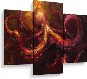 Tablou - Octopus, pictură în ulei (90x60 cm)