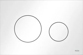 Clapeta de actionare alba Dual-Flush, TECE Loop Alb lucios
