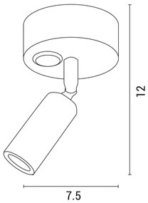Spot LED de perete ARISTON LED/3W/230V 3000K alb