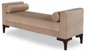 Bancă Venus, Cadru Lemn Solid, Crem, Catifea