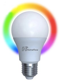 Bec inteligent LED Wireless Homeflow B-5011, E27, 9W (60W), 806lm, RGB, dimabil, Control de pe telefonul mobil