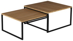 Set 2 buc. măsuțe de cafea Nivessa (nuc). 1025398