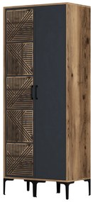 Dulap de haine Kiara PS (Nuc + antracit). 1088489