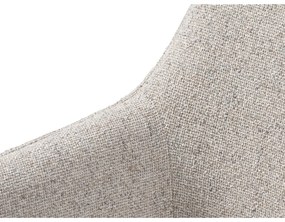 Scaun de sufragerie gri deschis cu cotiere tapițat Alma – Unique Furniture