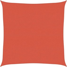 vidaXL Pânză parasolar, cărămiziu, 7x7 m, HDPE, 160 g/m²