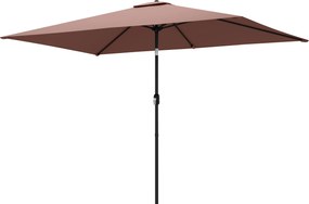 Outsunny Umbrelă 300 x 200 cm înclinabilă pentru balcon cu manivelă, husă de protecție, maro | Aosom Romania