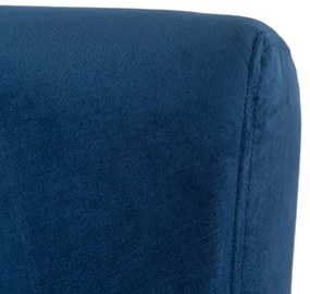 JAKS Fotoliu extensibil Marry 2 velur albastru închis