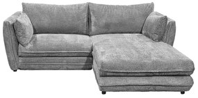 Coltar extensibil Orlando, 3 locuri, material textil, culoare gri, spatiu depozitare