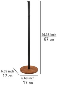 Suport pentru hârtie igienică negru/maro din oțel Serro – Wenko