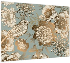 Tablou - Flori aurii (70x50 cm)