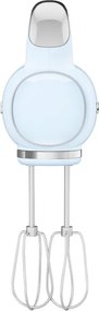 Mixer manual SMEG 50's Style HMF01PBEU, 250 W, 9 viteze, Functie Turbo, Afisaj LED, Timer, Accesorii, Albastru