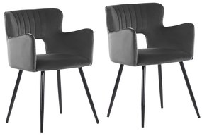 Set 2 buc scaune sufragerie Shelba (gri închis) . 1075759