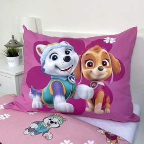 Lenjerie de pat pentru copii roz din bumbac pentru pat de o persoană 140x200 cm Paw Patrol "Heroic" – Jerry Fabrics