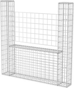 vidaXL Coș gabion în formă de U, 160 x 20 x 150 cm, oțel galvanizat